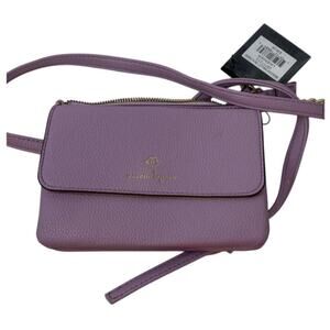 Nanette Lepore Womens Purple Leather Adjustable Strap Crossbody Purse‎ With Tags